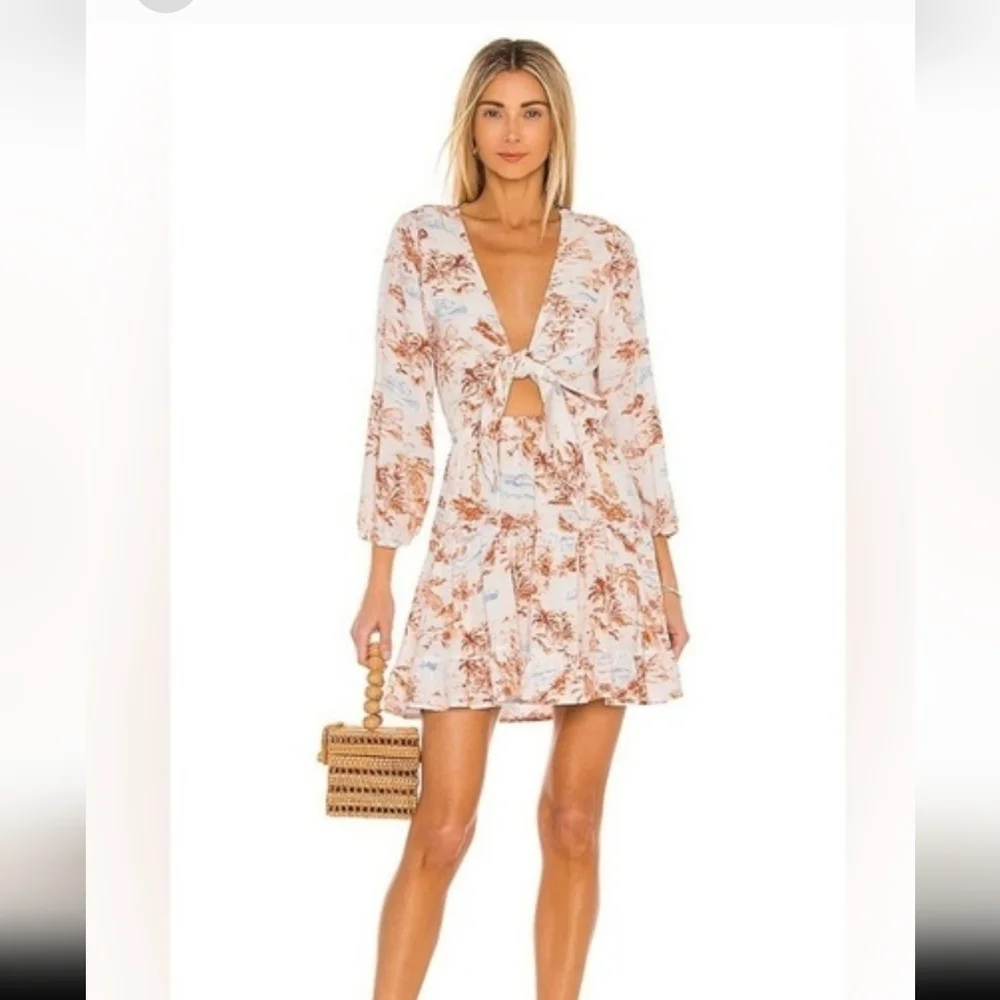 L*space Anthropologie Stay Golden Mini Dress Tropical Sands Size Small *NWOT - Picture 1 of 8